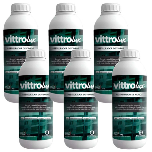 6x - Vittrolux Remove Gorduras Sujeiras Superfície De Vidro