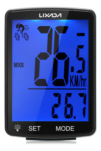 Tela Lcd Multifuncional Para Computador De Bicicleta Sem Fio Cor Black-blue Backlight