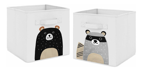 Sweet Jojo Designs Bear Mapache Forest Animal - Cajas De Alm