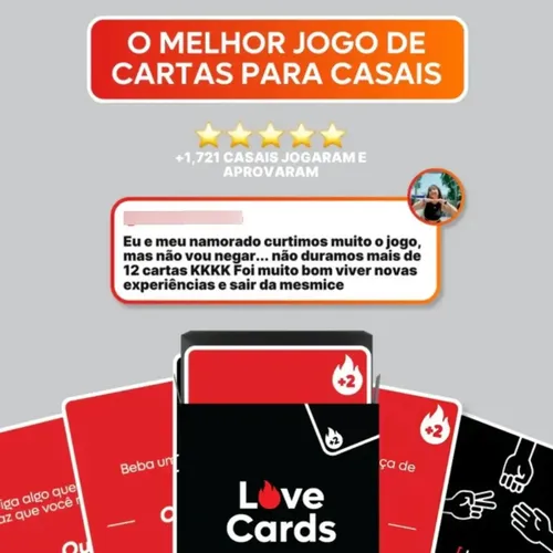 Love Cards Para Casal Baralho Adulto | Parcelamento sem juros