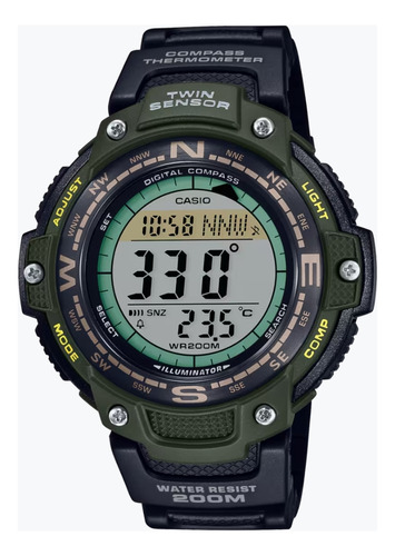  Casio Sgw 100 3a Sensores Brujula Termómetro Original 