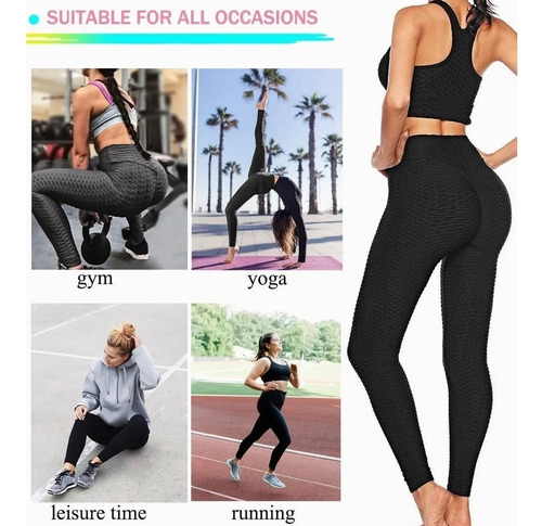 Calzas Leggins Push Up Levanta Cola Texturizadas Mujer
