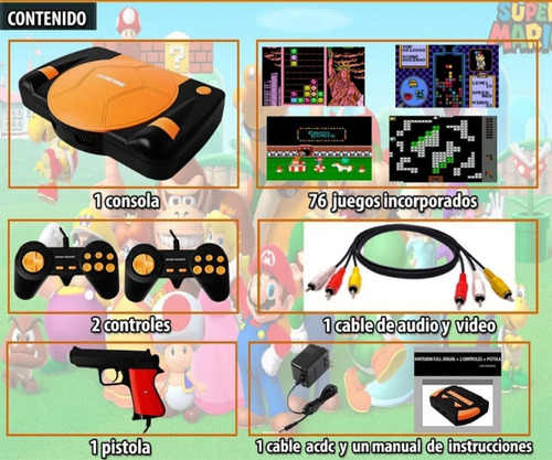 Imagen 8 de 9 de Nintendo Full Juegos Cable Grafico Control Pistola Diversión