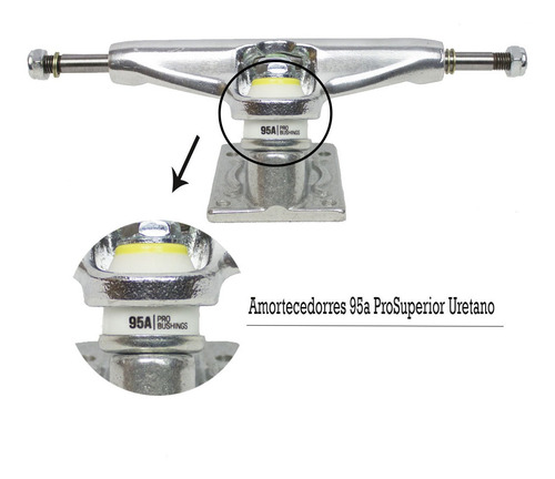 Imagem 3 de 6 de Truck Skate Intruder 149mm Profissional E Parafuso De Base