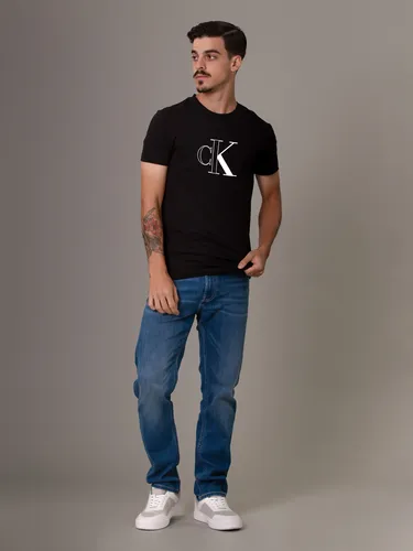 Polera Outline Monologo Negro Calvin Klein