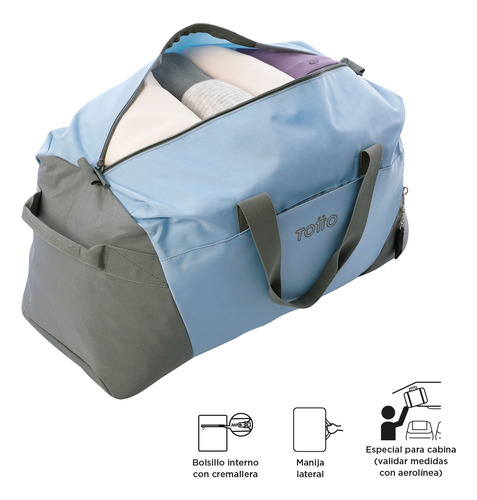 Totto Maleta Deportiva - Bolsa De Viaje | Active Pro M Azul Acero Lisa