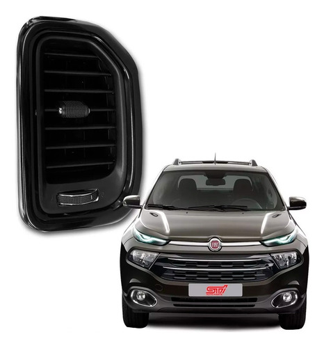 Difusor Ar Lateral Esquerdo Preto Fiat Toro Open Edition 19'