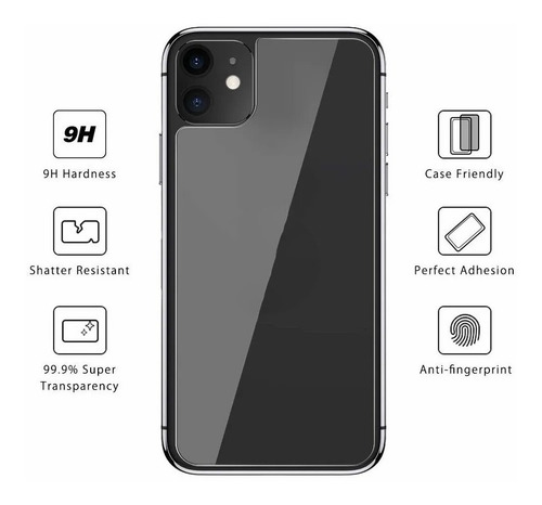 Mica Cristal Templado Trasera Premium Compatible Con Iphone 8 / 7 / Se 2020 / Se 2