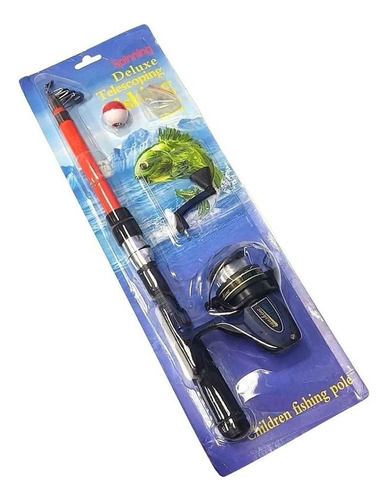 Caña De Pescar Para Chicos Kit Completo Pesca Regalo Ideal!!