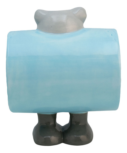 Taza De Cerámica Animales 3d Cute Con Asa De Patitas 480 Ml Color Azul Koala