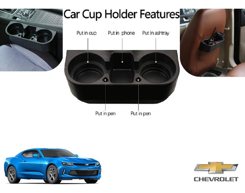 Porta Vasos Con Porta Celular Chevrolet Camaro 2017