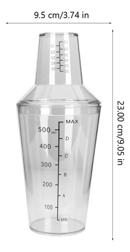 Vaso Para Coctelería Transparente Con Leche Y Té Household M