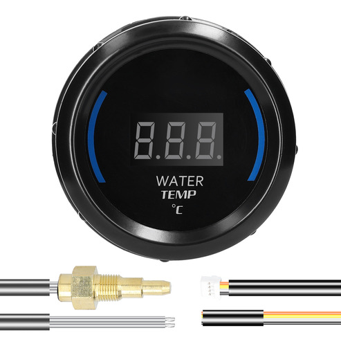 Medidor Temperatura Agua Coche 52mm Led 20-120 Sensor Alarm