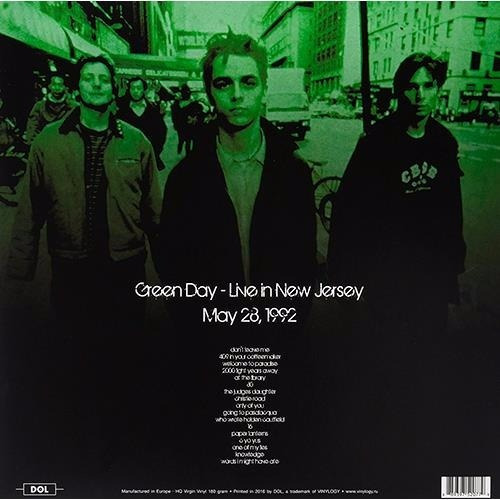 Vinilo Lp Green Day Live New Jersey 1992 Nuevo Sellado 180gm