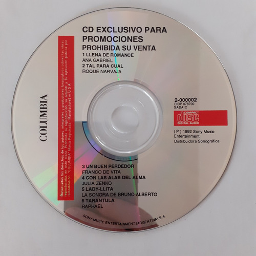 Cd Original Promo - Promocional Latino 2 (varios)