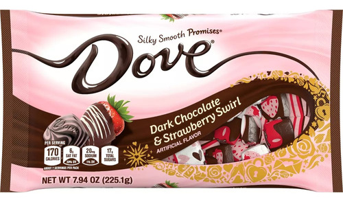 Chocolates Dove Promises Dark Choco Strawberry Swirl 225.1g