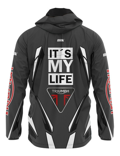 Imagem 6 de 6 de Blusa Jaqueta Corta Vento Masculino Impermeável Triumph
