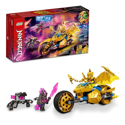 Lego Ninjago Moto Dragón Dorado Jay Auto Meca Templo Cole 