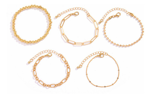 Pulseras Simples De Cadena Fina De Metal A Mano Para Joyas D