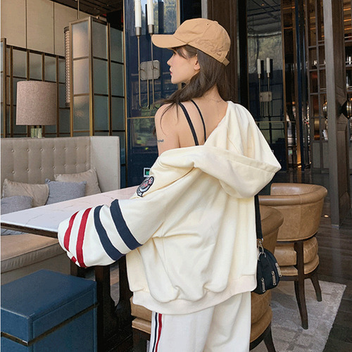 Conjunto De Pantalones De Poliéster Con Traje De Ocio A Raya