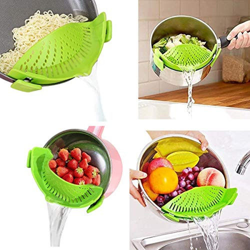 Colador Clip Para Ollas Y Sartenes, Silicona Resistente Al