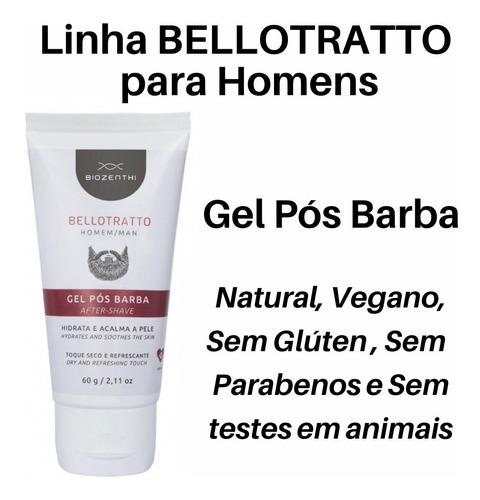 Bellotratto Gel Pós Barba Homem - Cosmético Natural - Vegano