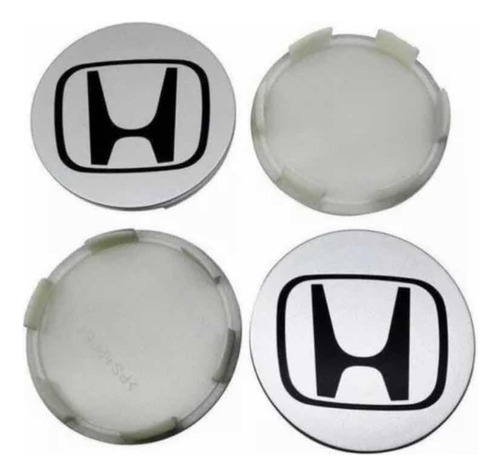 Centros De Llantas Insignia Honda 69 Mm Gris