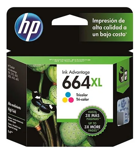 comprar Cartucho De Tinta Hp 664xl Color Tricolor De 8 Ml