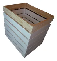 Comprar Canasto Cajon De Madera Fuerte Decoracion Hogar