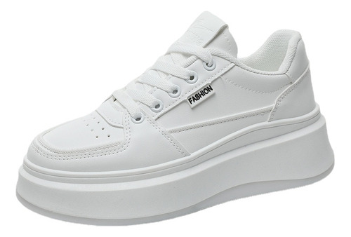 Zapatos De Plataforma Zapatillas Blancos Mujer Confort Step