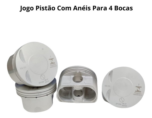 Jogo Pistão Com Anéis Asx 2.0 16v Gasolina Mivec 4b11