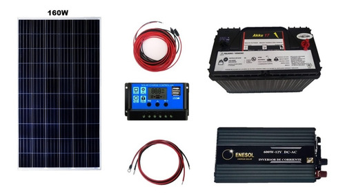 Imagen 1 de 6 de Kit Solar Fotovoltaico,max 8oowh/cada24h Envio Ocurre Gratis