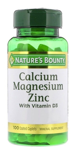 Natures Bounty Calcio Magnesio Y Zinc X 100 Comp