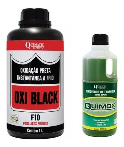 Imagem 1 de 1 de Oxi Black F10 + Quimox Para Oxidação Negra Instantânea