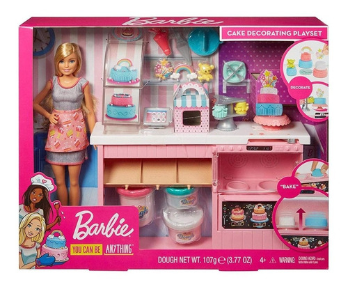 Barbie Cocina Chef De Pasteles Pastelería Mattel Gfp59