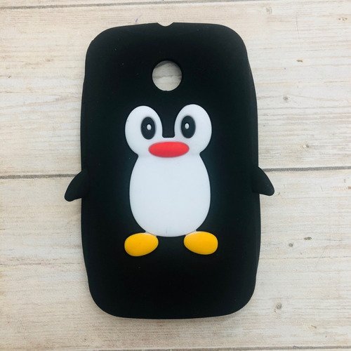 Funda Silicona Pinguino Para Celular Motorola Moto E Xt1022