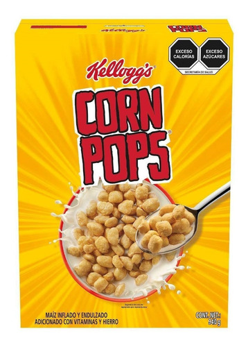 Cereal Corn Pops De Kellogs 940g De Maiz Inflado Y Endulzado