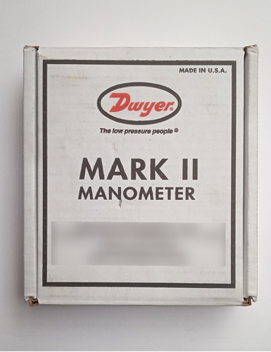 Manómetro Diferencial De Presión Marca Dwyer Mark Ll, 3 Inwc