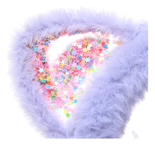 Orejera Skora De Peluche Infantil Orejitas Piel Tun Tunishop Color Violeta Diseño De La Tela N/a