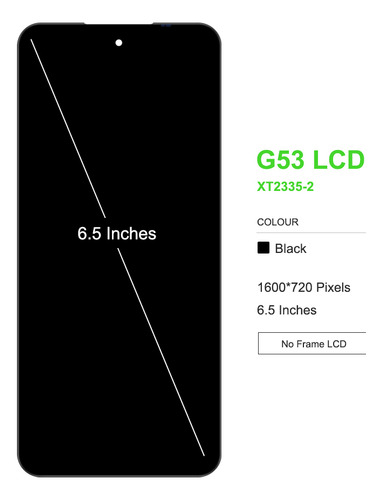 Okbichi Pantalla Para Motorola Moto G53 Xt2335-2 Con Marco