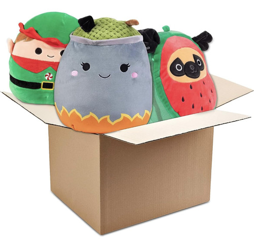 Squishmallows Caja Ciega Misteriosa De Felpa, Paquete De 3 .