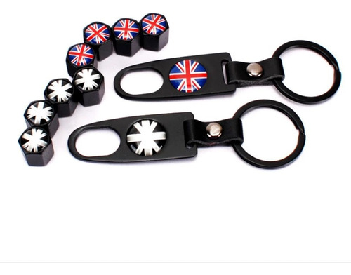 Llavero Y Tapones De Aire Mini Cooper Inglaterra 2 Colores