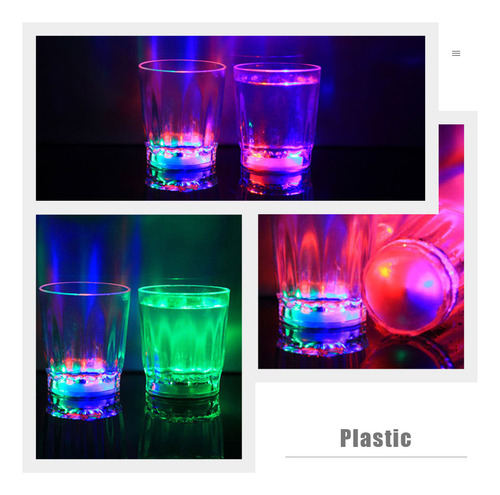 4 Unidades De Vasos Luminosos, Vasos Luminosos De Plástico