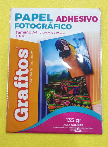 Papel Fotográfico Adhesivo X 20 Hojas