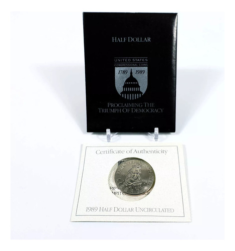 Moeda Comemorativa Half Dolar 1989 Letra D Flor De Cunho Unc