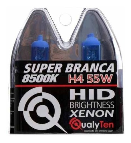 Lampada Super Branca Tip Xenon Tech One H4+h4+h3 12v 55w