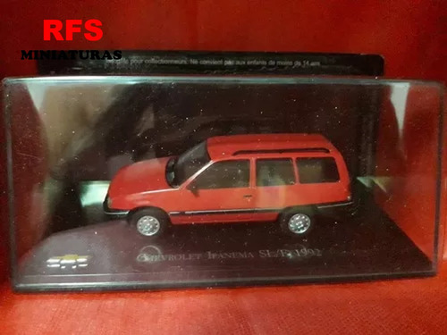 Miniatura Chevrolet Collection Ipanema Sl/e 1992 Vermelha