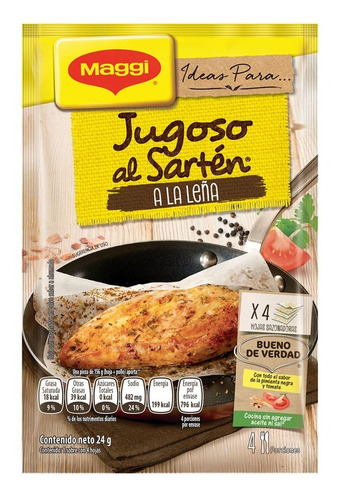 Hoja Sazonadora Maggi Jugoso Al Sartén A La Leña 25g