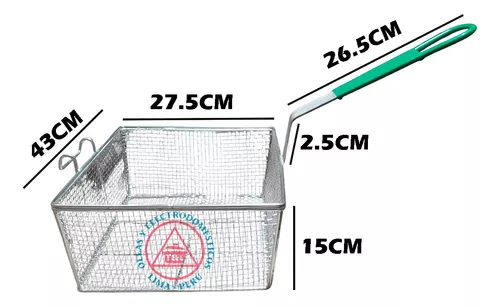 Canastilla/cesta Freidora Para Papas En Acero Inoxidable 26x 29.5x12Cm –  Ollas y Electrodomésticos T&L