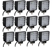 Comprar Pack X 12 Faros Reflector Led 48w Cuadrado 12v 24v Tractor